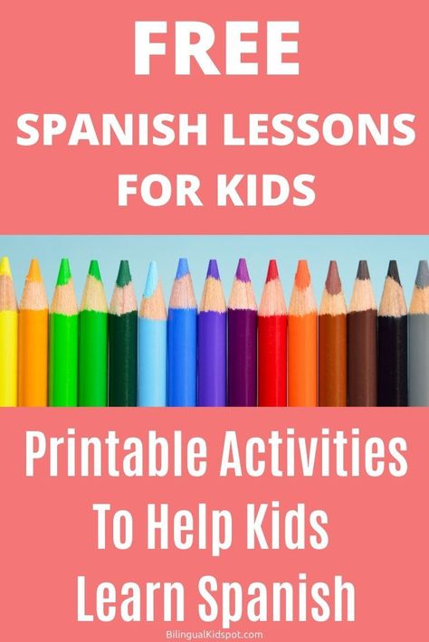 Preschool Spanish Lessons, Spanish For Kids, Free Spanish Lessons, Learning Websites For Kids, Spanish Learning Activities, Preschool Spanish, Basic Spanish Words, Basic Spanish, Spanish Classroom Activities