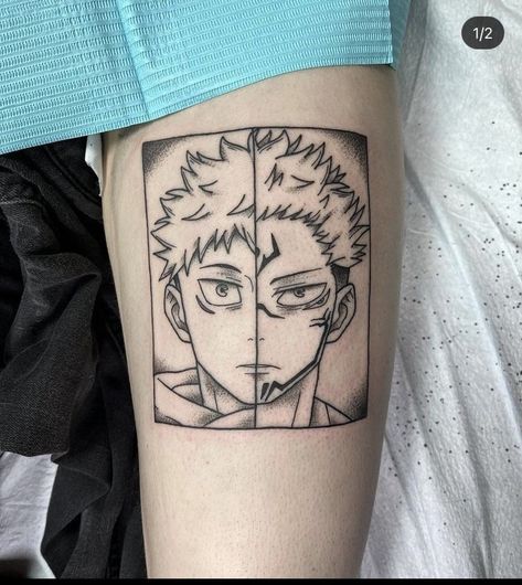 Jujutsu Kaisen Tattoo Ideas, Jujutsu Kaisen Tattoo, Tattoo Ideas Simple, Tattoos Simple, One Piece Tattoos, Omerta Tattoo, Tattoo Inspiration Men, Small Tattoo Ideas, Back Of Shoulder Tattoo