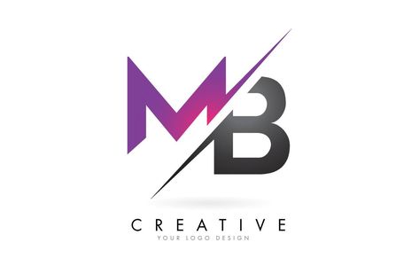 MB M B Letter Logo with Color block Design and Creative Cut. Mb Logo, B Letter Logo, B Letter, Youtube Banner Design, Creative Logo Design, Photo Logo Design, Birthday Flyer, Color Block Design