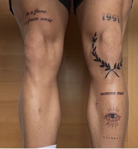 Men With Tattoos, Simple Leg Tattoos, Thigh Tattoo Men, Shin Tattoo, Simple Tattoos For Guys, Wrist Tattoos For Guys, Tattoo Inspiration Men, Neck Tattoo For Guys, Leg Tattoo Men