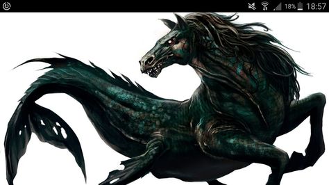 Kelpies, schwarz, Fantasy Greek Monsters, Magical Horses, Fantasy Horses, Mythical Animal, Seahorses, Mythical Creatures Art, Mythological Creatures, Sea Monsters, Creature Concept Art