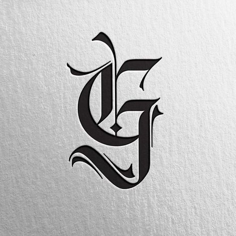 Graffiti Letter G, Letter G Tattoo, Calligraphy Tattoo Fonts, Calligraphy Writing Styles, Tattoo Lettering Alphabet, G Logo Design, Letter Fonts, G Tattoo, Gothic Lettering