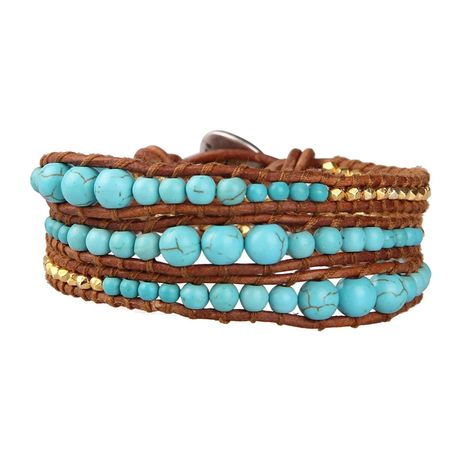 KELITCH Natural Blue Crystal Pearl Beads Mix Woven 3 Wrap Bracelet Handmade Fashion women Jewelry (Green) ** Sincerely hope that you do love the picture. (This is our affiliate link) #wrapbracelets Braid Jewelry, Womens Cuff Bracelets, Leather Bangle, Turquoise Bead Bracelet, Beaded Cuff Bracelet, Friendship Jewelry, Cuff Jewelry, Handmade Bangles, Beaded Cuff