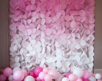 Paper Circle Garland, Paper Circle, Circle Garland, Garland Backdrops, Norfolk Va, Photo Booth Backdrop, Paper Garland, Backdrop Decorations, Backdrop Stand