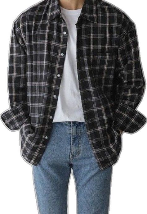 Black Shirt With Jeans Outfit Men, Basic Mens Outfits, Plaid Outfit Men, Checked Shirt Outfit, Mens Plaid Shirt, Kpop Fashion Men, Minimalist Fashion Men, Trendy Boy Outfits, Plaid Shirt Men