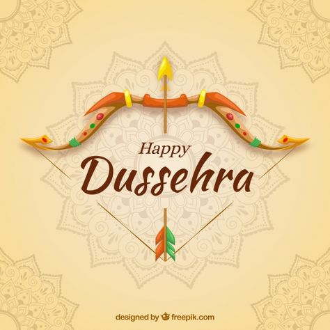 Creative dussehra background with bow Free Vector | Free Vector #Freepik #vector #freebackground #freecelebration #freebow #freeindia Happy Dasara Images Hd, Happy Dussehra Wallpapers, Dasara Wishes, Dussehra Wallpapers, Dussehra Celebration, Dussehra Greetings, Happy Dusshera, Dussehra Images, Happy Dussehra Wishes