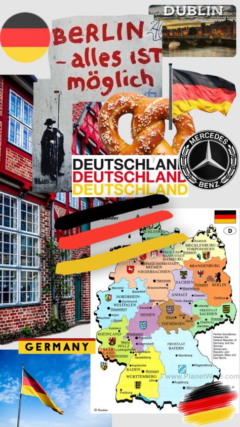 Manifesting Vision Board, Travel Collage, Road Trip Europe, Germany Flag, Learn German, Switzerland Travel, Tarot Art, German Language, Study Time