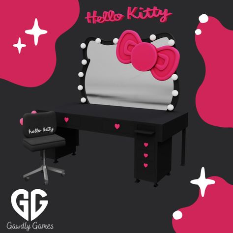 Hello Kitty Vanity Sims4 Vanity Cc, Sims 4 Vanity Mirror, Sims Vanity, Hello Kitty Cc Sims 4, Sims 4 Hello Kitty Cc, Sims 4 Cc Vanity, Sims 4 Vanity Cc, Hello Kitty Vanity, Alpha Cc