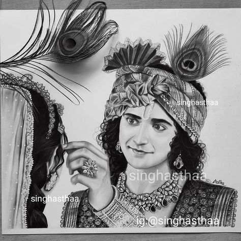 Krishni_Patel (@krishn_iography) • Instagram photos and videos Sumedh Mudgalkar Krishna Sketch, Sumedh Mudgalkar Krishna Drawing, Lord Krishna Pencil Sketch, Radha Krishna Drawing Sketch, Radha Krishna Sketch, Radha Krishna Drawing, Lord Krishna Sketch, Krishna Sketch, Abstract Pencil Drawings