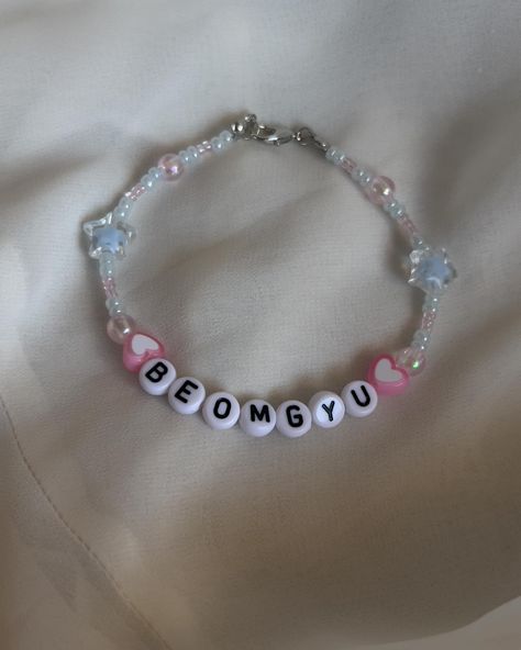 Kpop Clay Bead Bracelet, Kpop Bead Bracelets, Kpop Bracelet Ideas, Txt Bracelet, Kpop Bracelet, Freebies Kpop, Kpop Accessories, Jewelry Kpop, Txt Kpop