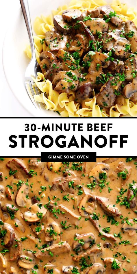 Best Beef Stroganoff Recipe, Creamy Steak, Classic Beef Stroganoff Recipe, Classic Beef Stroganoff, Best Beef Stroganoff, Beef Stroganoff Recipe, Beef Stroganoff Easy, Steak And Mushrooms, Creamy Mushroom Sauce