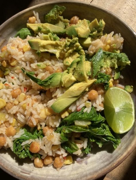 White Jasmine Rice, Rice And Avocado, Corn Zucchini, Avocado Rice, Rice Healthy, Healthy Food Inspiration, White Jasmine, Healthy Food Motivation, Jasmine Rice