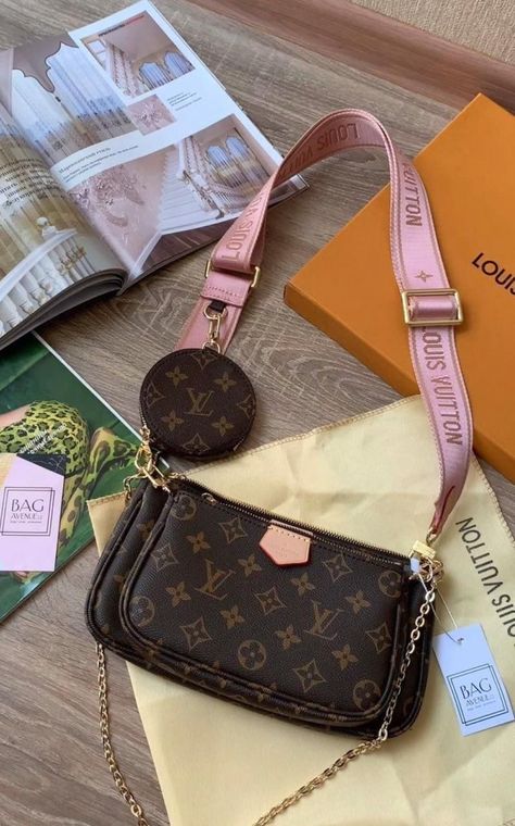 Lv Sling Bag Women, Louis Vuitton Sling Bag, Sling Bag Women, Pretty Tote Bags, Pochette Accessories, Trendy Purses, Louis Vuitton Multi Pochette, Luxury Bags Collection, Women's Bags By Style