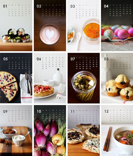 Food, Herbs and Spices: 10 Gorgeous 2014 Calendars | eatwell101.com Food Calendar, Meal Calendar, Calendar Design Template, Table Calendar, Creative Calendar, Restaurant Themes, 달력 디자인, Calendar Layout, Unique Calendar