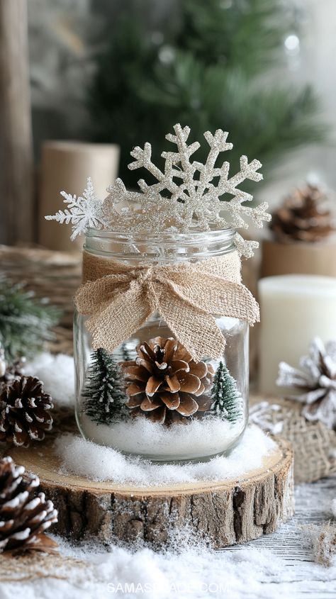 Get creative this season with 29+ Xmas Mason jar ideas for 2024! These versatile jars are perfect for festive decorations, DIY gifts, or cozy lighting. Fill them with fairy lights and faux snow for a magical glow, or use them to create rustic candle holders with greenery and ribbons. Design thoughtful gifts like layered hot cocoa mix, cookie kits, or bath salts. #XmasMasonJarIdeas #HolidayDIY2024 #FestiveCrafts #ChristmasDecor Rustic Mason Jars Diy, Maple Syrup Bottle Crafts, Used Candle Jars Ideas, Large Jar Decorating Ideas, Cookie Jar Ideas Decoration, Candle Jar Decorating Ideas, Jar Decorating Ideas, Mason Jar Ideas, Cookie Kits