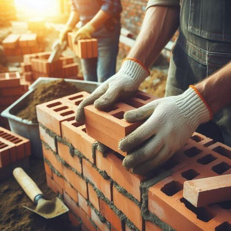 Photo builder profession man laying bric... | Premium Photo #Freepik #photo Contractor Aesthetic, Laying Brick, Construction Pictures, Back Aesthetic, Brick Laying, Building Aesthetic, Building Process, Vision Board Images, Gcse Art