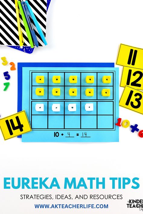 Here's a list of tips and strategies to teach Eureka math. Eureka math can be dense and overwhelming. These strategies will help you organize your classroom. Teaching Teen Numbers, Kindergarten Summer Activities, Eureka Math Kindergarten, Small Group Math Instruction, Number Sentences, Kindergarten Special Education, Fluency Activities, Eureka Math, Prep Activities