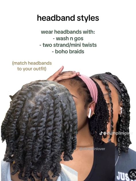 Hairband Hairstyle, Natural Twists, Two Strand Twists, Ig Pics, Mini Twists, Boho Braids, Headband Styles, Twist Headband, Natural Hair Care