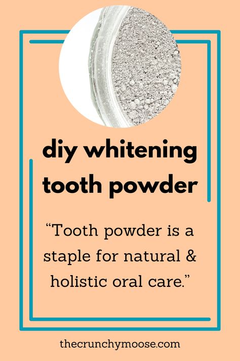 Learn how to make a DIY homemade tooth powder that whitens, freshens, cleans, soothes, & remineralizes. Tooth powder is a staple for natural & holistic oral care.  What is Tooth Powder?  Tooth powder is a powder form of toothpaste. It has all the same cleansing and freshening power of toothpaste.   Some benefits of homemade tooth powder include less messy, longer shelf life, inexpensive  holistic and natural dental oral care Diy Tooth Powder, Tooth Powder Recipe, Remineralizing Tooth Powder, White Teeth Diy, No Poo Method, Whiten Teeth At Home, Remineralize Teeth, Teeth Whiting At Home, Diy Toothpaste