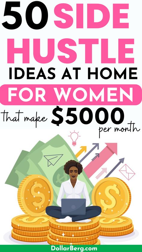 50 Lucrative Side Hustle Ideas for Black Women 💰💃 Side Hustle Ideas At Home, Side Hustle Ideas, Earn Extra Income, Social Media Jobs, Side Money, Leaving Home, Earn Extra Money, Hustle Ideas, Smart Money