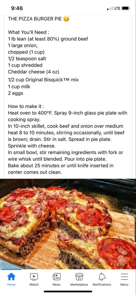 Hamburger Pizza Recipes Ground Beef, Hamburger Pizza Pie, Burger Pizza Recipe, Pizza Burger Pie Recipe, Pizza Burger Pie, Cheese Burger Pie, Pizza Burger Recipe, Pizza Burgers Recipe, Pizza Pie Recipe