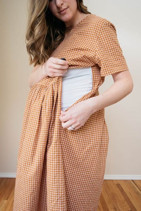 Nursing Friendly Babydoll Dress | The Doing Things Blog Nursing Patterns Sewing, Nursing Clothes Pattern, Sewing Pattern Maternity, Breastfeeding Sewing Patterns, Maternity Clothes Sewing Patterns, Nursing Friendly Sewing Patterns, Nursing Dress Pattern Sewing, Nursing Friendly Dress Pattern, Maternity Dress Sewing Pattern