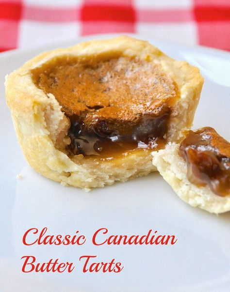 The Best Classic Canadian Butter Tarts - there's a reason why we have a national obsession with these sweet, buttery, caramel-y tarts. I've sampled them in many places across the country and this thick pastry version is my favorite. Don't do the raisin debate, just leave them out if they are not your thing. Everyone should be able to enjoy them as they like them. Canadian Butter Tarts, Rock Recipes, Butter Tarts, Canadian Food, Köstliche Desserts, Tart Recipes, Holiday Baking, Healthy Dessert, Christmas Baking