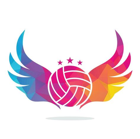 Volleyball and Wings vector illustration. Volleyball with wings logo vector. Flying Volleyball vector design Volleyball Logo Design, Volleyball Vector, Logo Volleyball, Volleyball Logo, Logo Wings, Volleyball Wallpaper, Pinterest Pictures, Time Wallpaper, Volleyball Designs