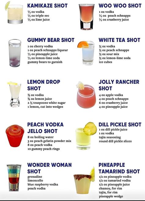 Gummy Bear Shots, Shots Alcohol Recipes, Drinks Alcohol Recipes Easy, Lemon Drop Shots, Bartender Drinks Recipes, Fruity Alcohol Drinks, Fun Drinks Alcohol, Cherry Vodka, Bartender Drinks