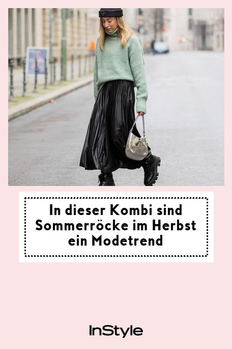 Keine Sorge, wir müssen uns noch nicht von satinierten Sommerröcken verabschieden. Denn in dieser Kombi wird der Modetrend herbsttauglich. #instyle #instylegermany #röcke #herbst #modetrend Rock Outfit, Rock Outfits, Rock Style, Tulle Skirt