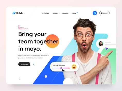 SaaS Hero Header – Moyo. by Tran Mau Tri Tam ✪ for UI8 on Dribbble Fruits Design, Unique Website Design, Header Design, Website Optimization, Design Library, Sports Graphic Design, Header Image, Ui Design Inspiration, Web Layout Design