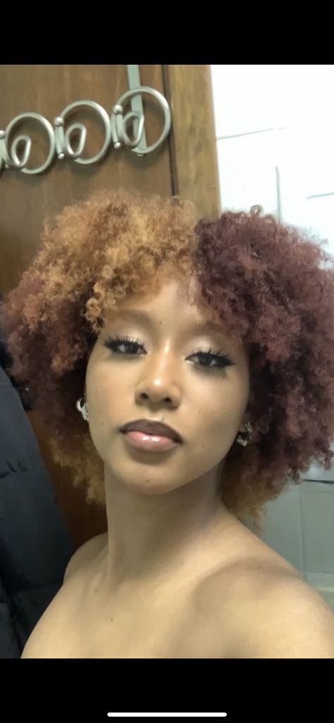 Bobby Kurosaki on Twitter: "Y’all fw the PB&J? https://t.co/o3f3qYH012" / Twitter #blackwomen #blackgirl #dyednaturalhair Split Dyed Hair, Curly Hair Care Routine, Dyed Hair Inspiration, Dyed Natural Hair, Honey Blonde Hair, Honey Hair, Curly Hair Care, Dye My Hair, Locs Hairstyles