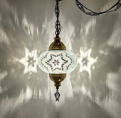 Plug In Chandelier, Moroccan Lighting, Hanging Ceiling Lamps, Lamp Pendant, Moroccan Mosaic, Handmade Mosaic, Pendant Fixture, Hanging Ceiling Lights, Globe Chandelier