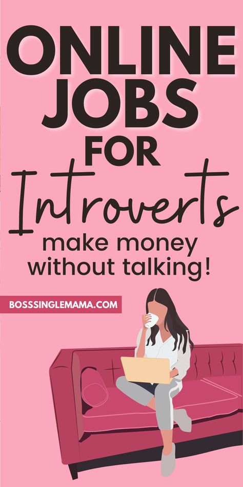 Jobs For Introverts, Unique Business Ideas, Money Making Jobs, Online Side Hustle, Social Media Jobs, Side Money, Side Jobs, Lose 40 Pounds, Women's Health