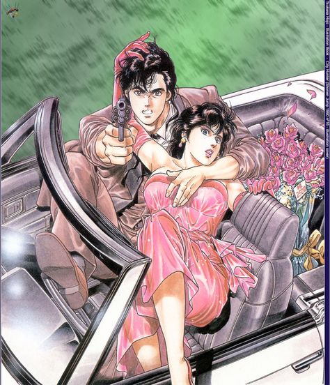 Nicki Larson, Nicky Larson, Anime City, City Hunter, Hunter Anime, Old Anime, Manga Covers, 90s Anime, Motogp