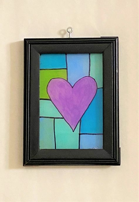 DIY: Frames Become Stained Glass Windows | Finding Your Good Picture Frame Stained Glass Craft, Stained Glass Frames Diy, Glass Painting Ideas Picture Frames, Stain Glass Craft, Stained Glass Picture Frames, Painting Frames Diy, Stained Glass Picture Frame, Stained Glass Frames, 2023 Crafts