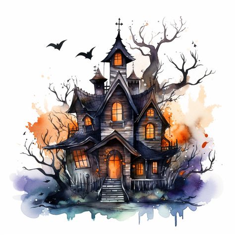 📌 What's wrong with this picture? 📌 Haunted House Clipart, Spooky Castles, Shopping Clipart, Bathroom Ambiance, Bathroom Wall Stickers, Bathroom Decals, Casa Halloween, Abstract Art Images, House Clipart