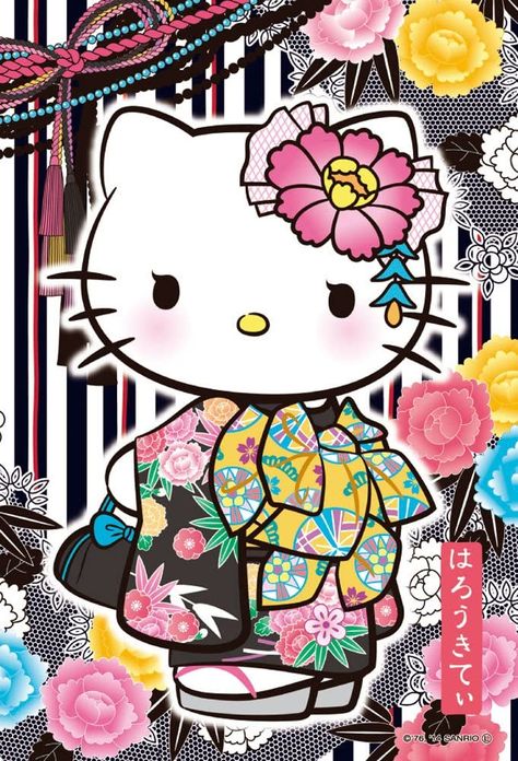 Hello Kitty Kimono, Tokidoki Characters, Kimono Girl, Hello Sanrio, Hello Kitty Tattoos, Hello Kitty Images, Hello Kitty Themes, Hello Kitty Characters, Kitty Drawing