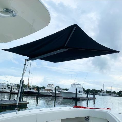 Boat Canopy, Pontoon Boat Accessories, Portable Shade, Shade Ideas, Rod Holders, Electric Boat, Boat Interior, Boat Stuff, Water Life