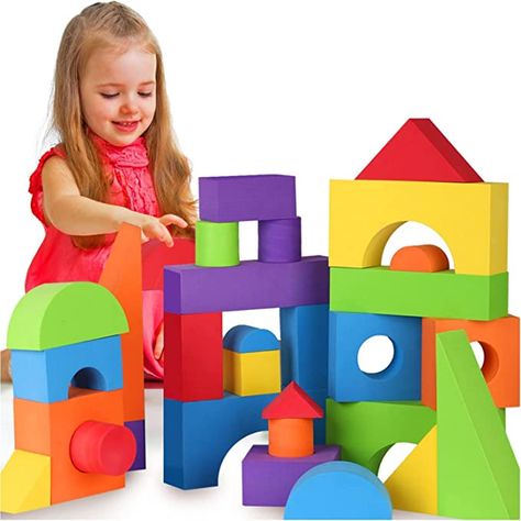 Foam Blocks For Kids, Foam Building Blocks, Blocks For Kids, Indoor Play Equipment, Blocks Preschool, Blocks For Toddlers, Large Building, Soft Blocks, Big Building