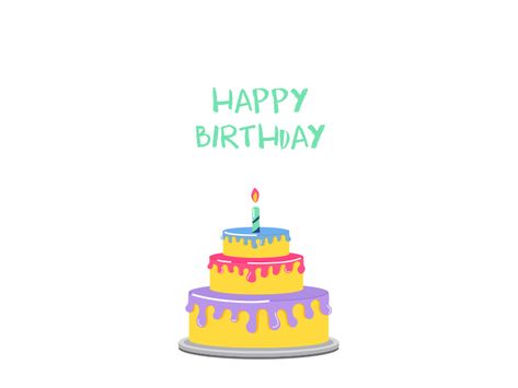 Happy Birthday Gift Animate, Happy Birthday Cute Gif, Happy Birthday Gif Animation, Happy Birthday Animation, Birthday Animation, Gif Happy Birthday, 35th Birthday Cakes, Gif Birthday, Happy Birthday Gif