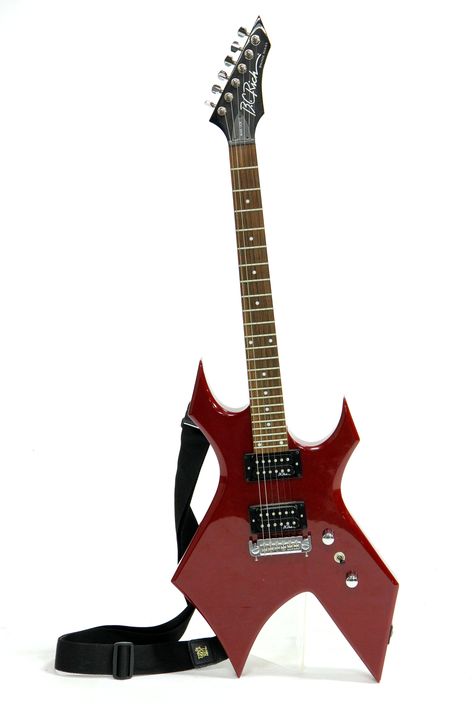 V 2 Guitar, Red Warlock Guitar, B C Rich Warlock, B.c. Rich Guitars, Warlock Guitar, Punk Character Design, Guitar Bodies, E Guitar, Red Guitar