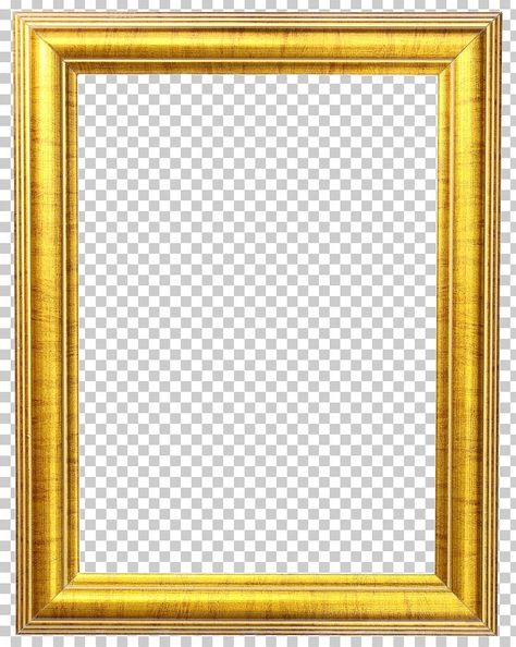 Photo Border Frames, Frame Design Border, Photo Frame Png, Frame Border Design Png, Png Borders Frames, Frame Png, Golden Frame Background, Yellow Border Frame, Golden Border Frame