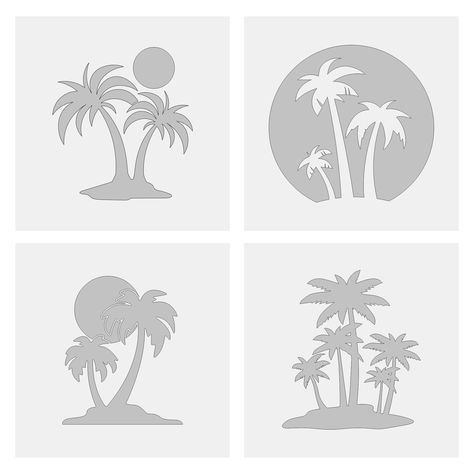 Printable Palm Tree And Island Pumpkin Stencil Palm Tree Pumpkin Carving, Palm Tree Pumpkin, Ocean Pumpkin Carving, Beach Pumpkin Carving, Beach Themed Pumpkin Carving, Ocean Themed Pumpkin Carving, Pumpkin Carving Ideas Beach Theme, Jack Skellington Pumpkin Stencil, Printable Pumpkin Carving Stencils