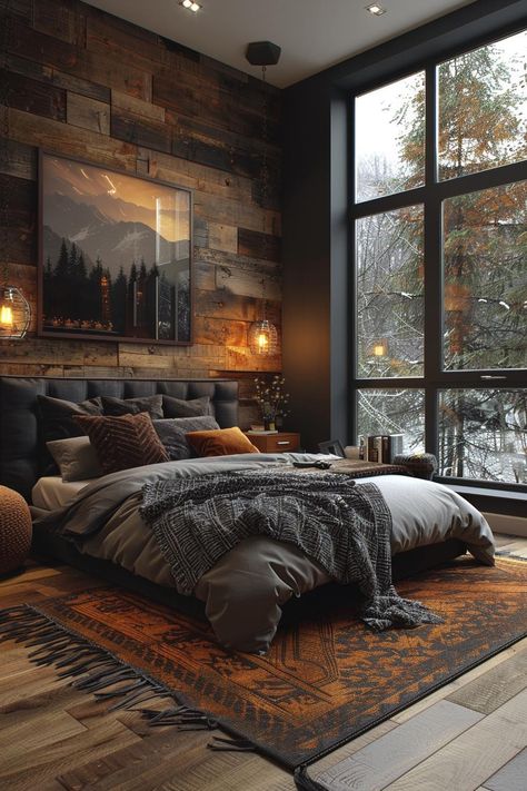 19 Best Earthy Modern Bedroom Ideas for a Cozy Retreat 54 Chocolate Brown Bedrooms, Chocolate Bedroom, Male Bedroom Ideas, Beautiful Bedroom Colors, Earthy Bedroom, Dark Bedroom, Small Bedrooms, Industrial Bedroom, Mens Bedroom