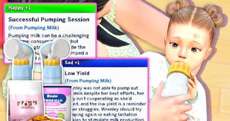 Sims 4 Breast Pump, Sims Traits, Pumping Milk, Baby Medicine, Play Sims 4, Baby Bottle Warmer, Sick Baby, Free Sims 4, Sims 4 Game Mods