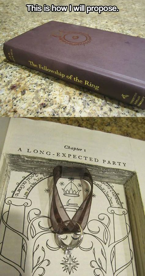 Lotr Wedding, Literary Wedding, Book Proposal, Fellowship Of The Ring, Wedding Proposals, Thranduil, J R R Tolkien, The Lord Of The Rings, One Ring