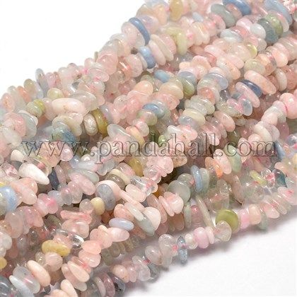 Natural Morganite Chip Beads Strands G-E271-84-1 Crystal Aesthetic, Stone Chips, Rose Quartz Beads, Chip Beads, Pink Gemstones, Shell Crafts, Jasper Beads, Red Jasper, Bead Strand