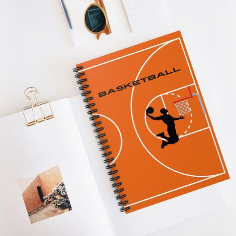 Basketball Journal, Basketball Books, Improve Your Memory, School Birthday, Book Art Diy, Daily Journal, Orange Background, Journal Gift, School Notes