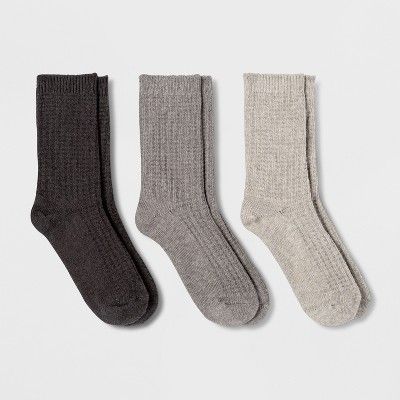 Women's 3pk Waffle Crew Socks - Universal Thread? Color May Vary One Size #Crew, #Socks, #Waffle 6 Pack Women, Grey Socks, Comfy Socks, Comfortable Socks, Liner Socks, No Show Socks, Fashion Socks, Casual Socks, Active Women